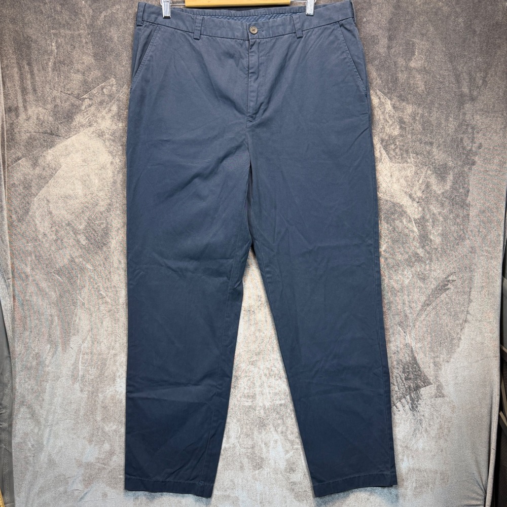 Brooks Brothers Clark Chinos Men Blue Straight W38/L34 Business Casual Preppy